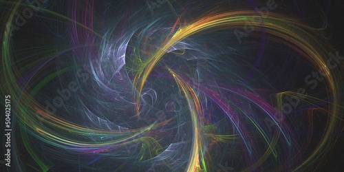 3D rendering abstract multicolor fractal background