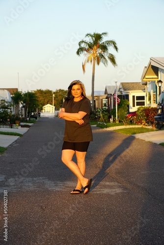 woman walking on the street
