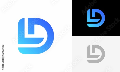 letter LD or DL initial logo design vector