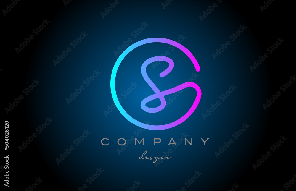 pink S alphabet letter logo icon design. Handwritten connected creative template for business pink S alphabet letter logo icon design. Handwritten connected creative template for business