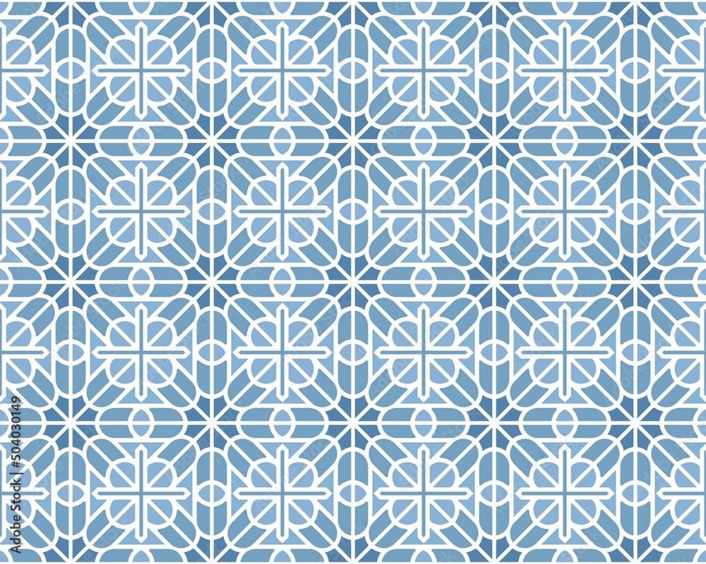 Seamless tile pattern illustration with floral signs Seamless tile pattern illustration with floral signs