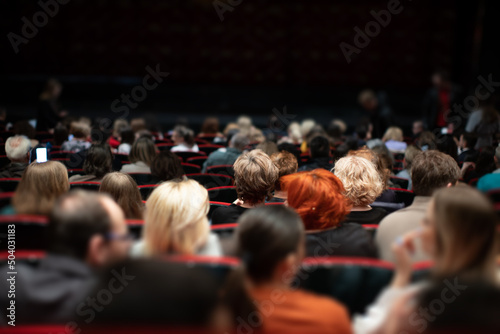 Theater audience seated before performance