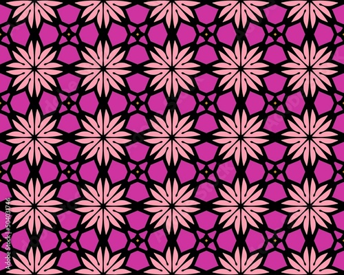 Seamless pattern background illustration in different colors and geometric shapes