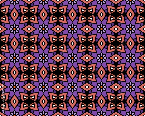Abstract illustration with a seamless geometric tile pattern