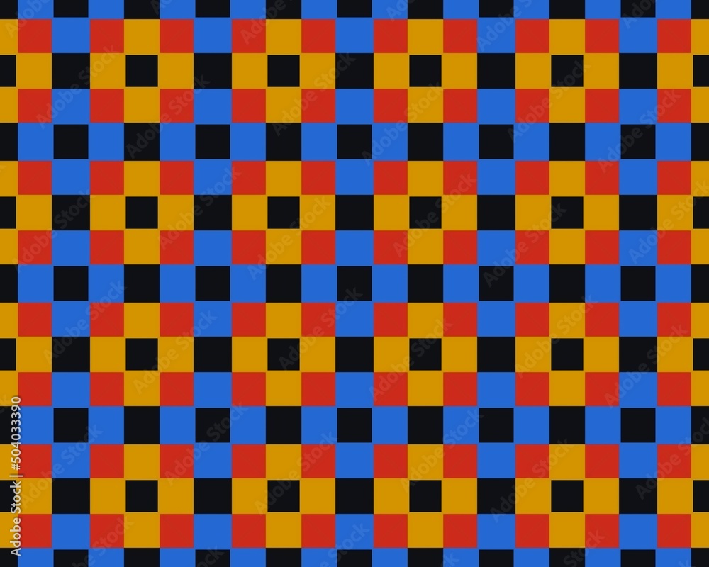 Illustration of a seamless colorful mosaic square tile pattern Illustration of a seamless colorful mosaic square tile pattern