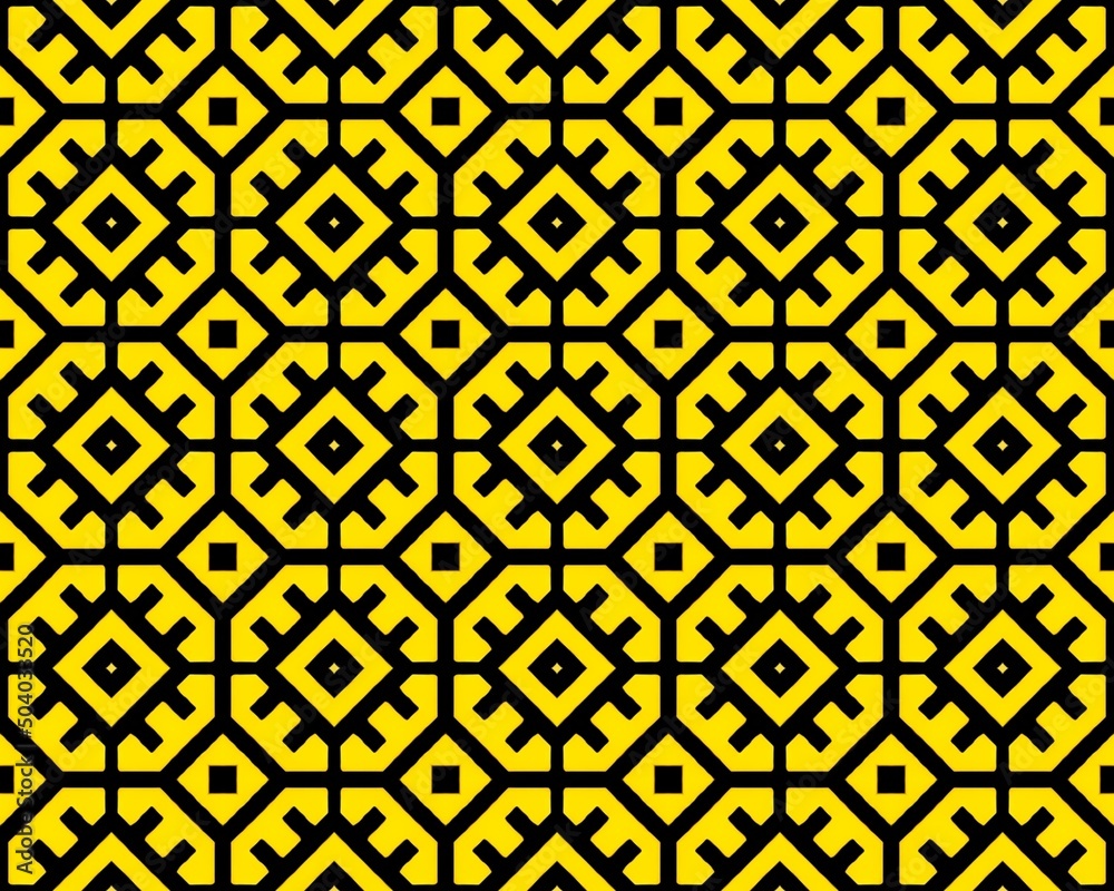 Illustration of a seamless tile pattern in a yellow color perfect for background or wallpaper Illustration of a seamless tile pattern in a yellow color perfect for background or wallpaper