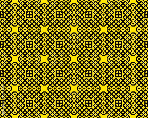 Illustration of a seamless tile pattern in a yellow color perfect for background or wallpaper