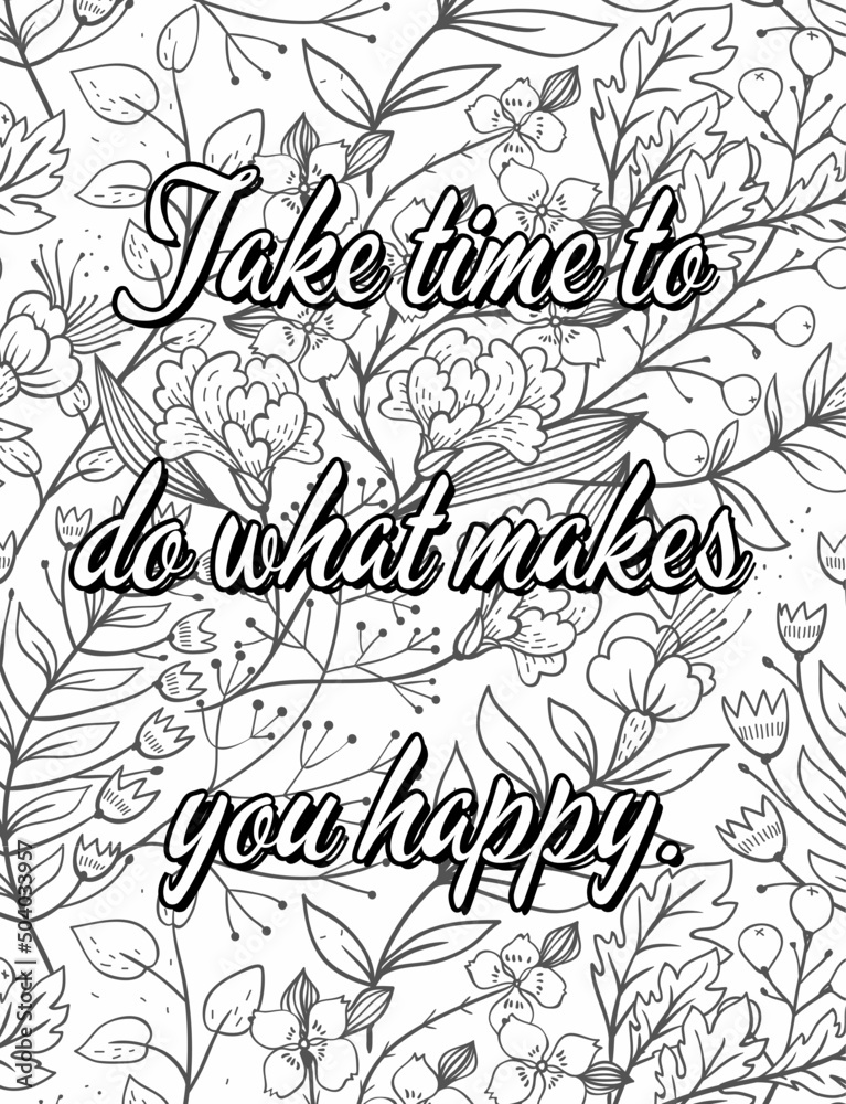 Inspirational Motivational quotes coloring pages, positive Affirmations