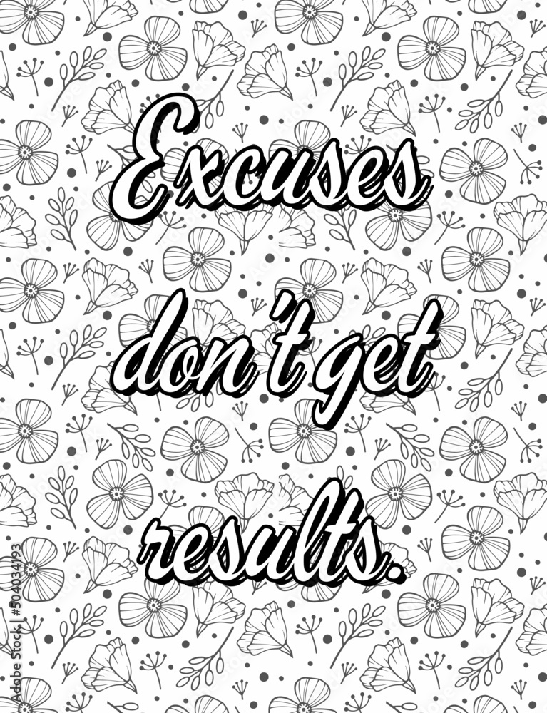Inspirational Motivational quotes coloring pages, positive Affirmations