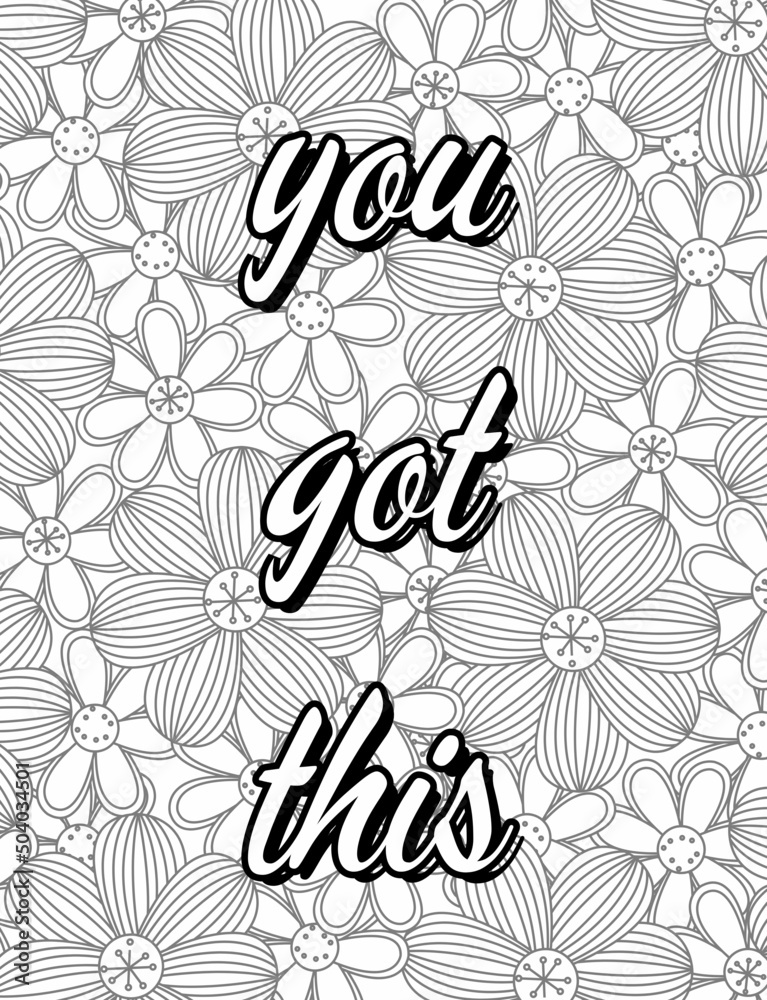 Inspirational Motivational quotes coloring pages, positive Affirmations ...