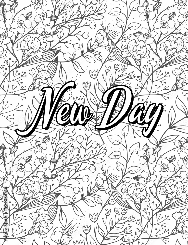 Inspirational Motivational quotes coloring pages, positive Affirmations