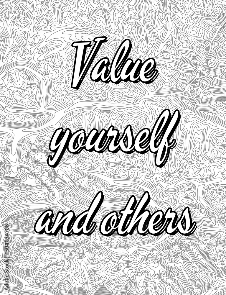 Inspirational Motivational quotes coloring pages, positive Affirmations