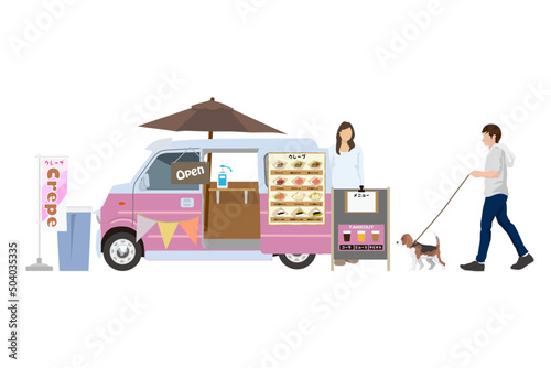 キッチンカー　クレープ屋さん