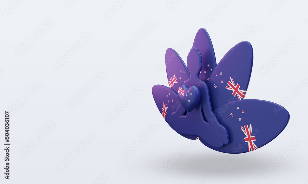 3d International yoga day New Zealand flag rendering right view 3d International yoga day New Zealand flag rendering right view