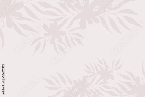 Wallpaper Mural Background in the shape of a shadow of tropical flowers. Natural floral silhouette Torontodigital.ca