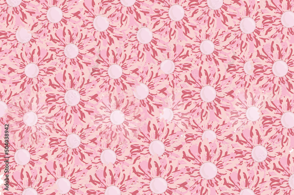 beautiful pink flowers on spring background pattern for fabric texture