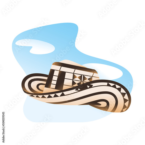 Isolated vueltiao hat Colombian folklore Vector illustration photo