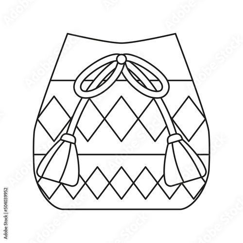 Isolated wayuu backpack Colombian culture Vector illustration photo