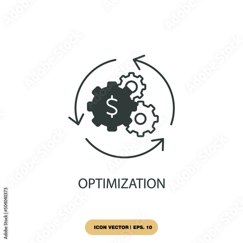 optimization icons  symbol vector elements for infographic web
