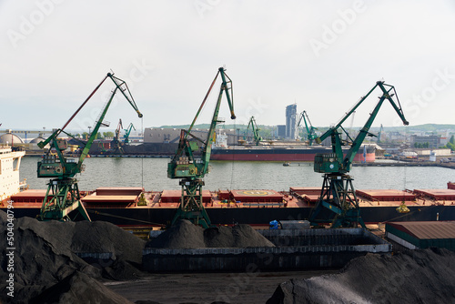 coal harbour at baltic sea in Gdynia poland