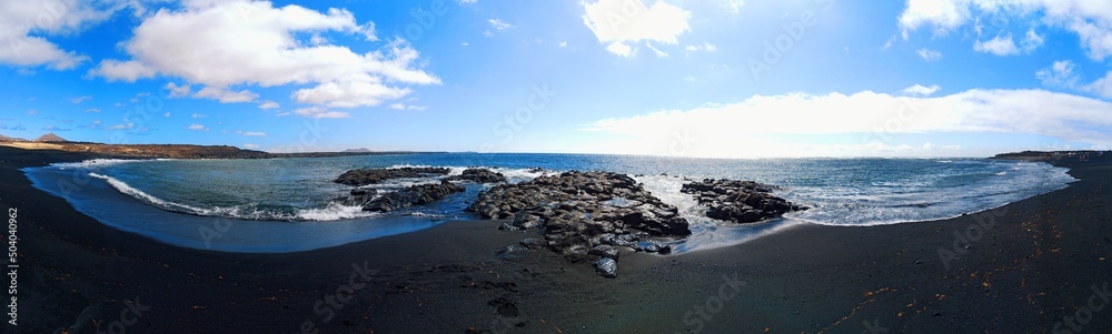 Playa del Janubio en Lanzarote (Panorámica) Playa del Janubio en Lanzarote (Panorámica)