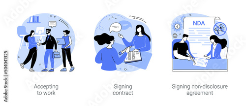 Human resources isolated cartoon vector illustrations se