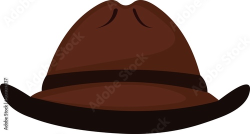 Vector illustration of the hat of a cowboy, archaeologist or anthropologist