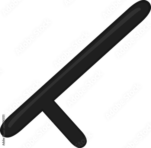 Vector illustration of a police nightstick photo