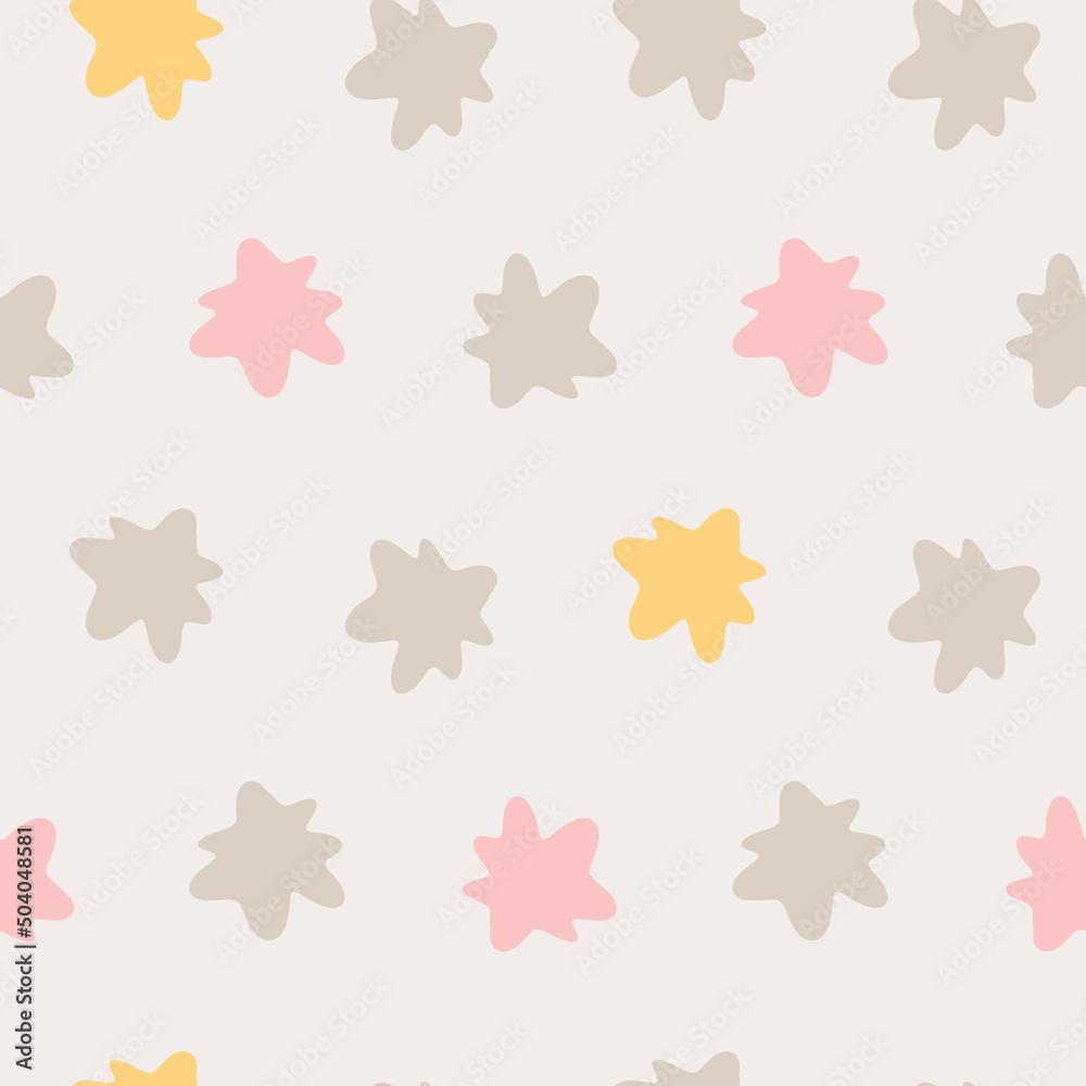 Obraz premium Minimalistic seamless pattern. Simple organic shape