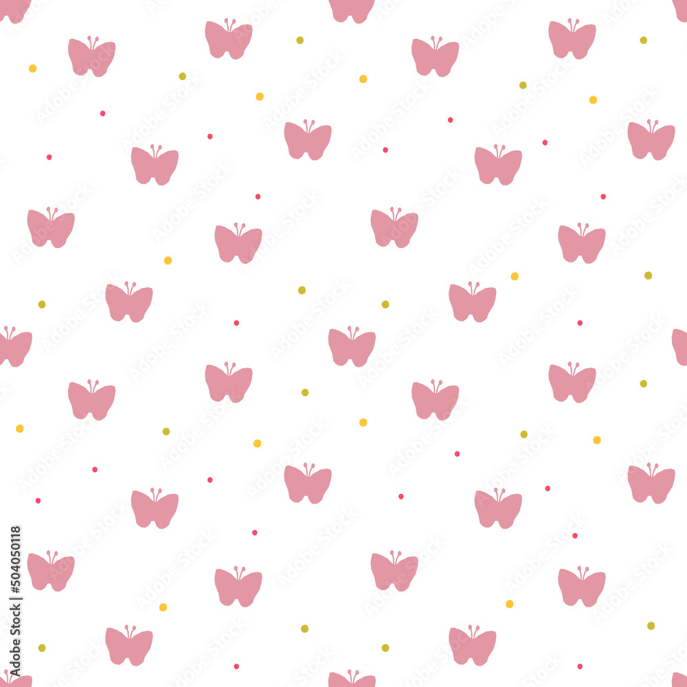 Abstract summer seamless pattern. Simple butterfly shape Abstract summer seamless pattern. Simple butterfly shape