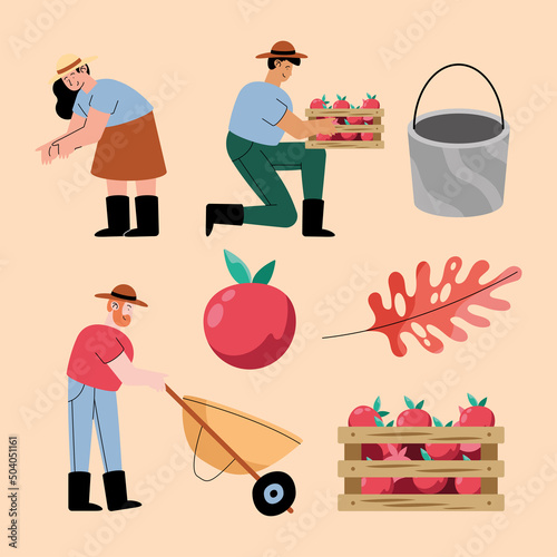 nine orchards and farm icons