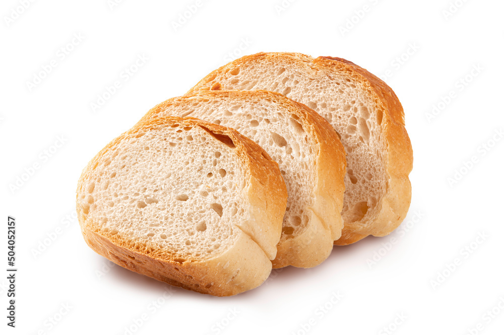 Slices bread isolated on white Slices bread isolated on white
