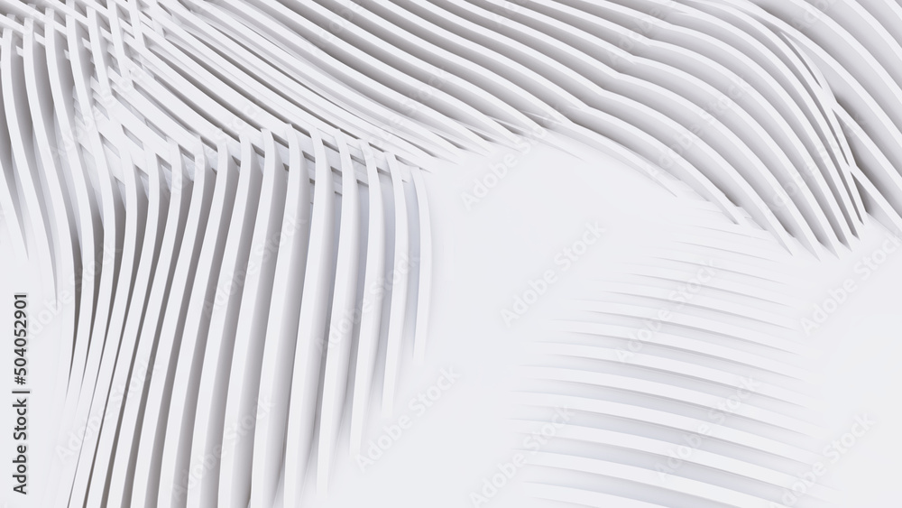 Abstract Curved Shapes. White Circular Background. Abstract Curved Shapes. White Circular Background.
