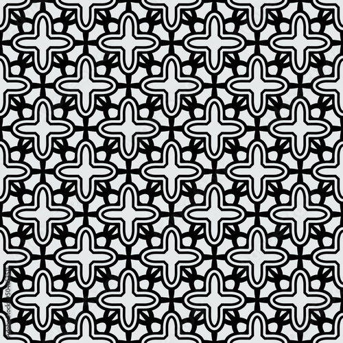 White crosses. Vector seamless crosses. Simple patterned repeating crosses.
