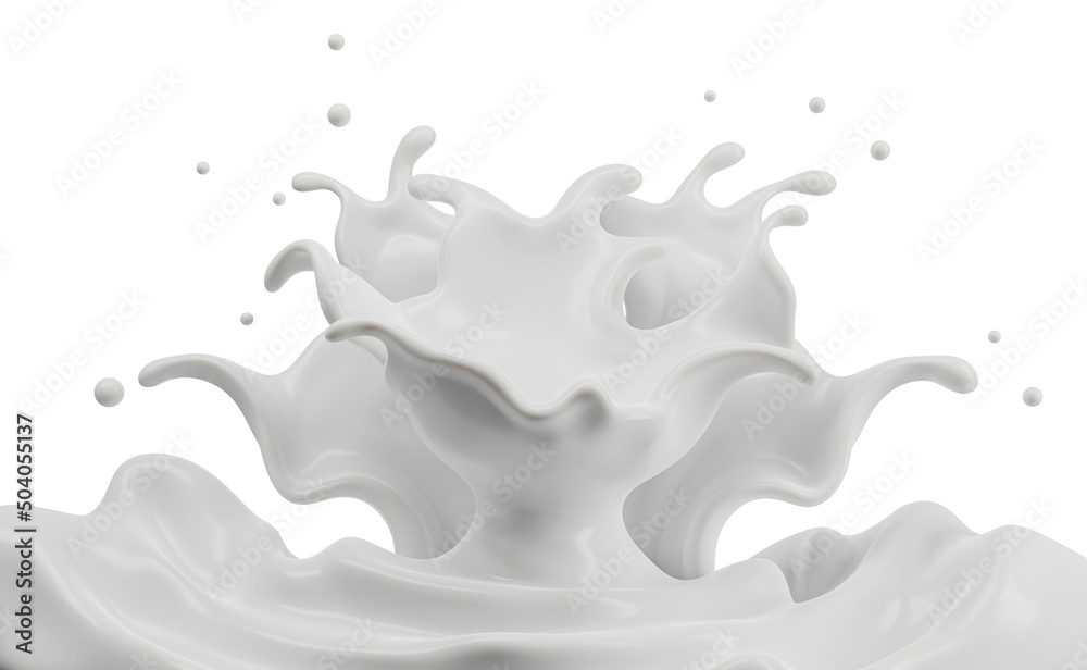 Milk splash bomb shapes with clipping path , 3D Rendering, 3D illustration Milk splash bomb shapes with clipping path , 3D Rendering, 3D illustration