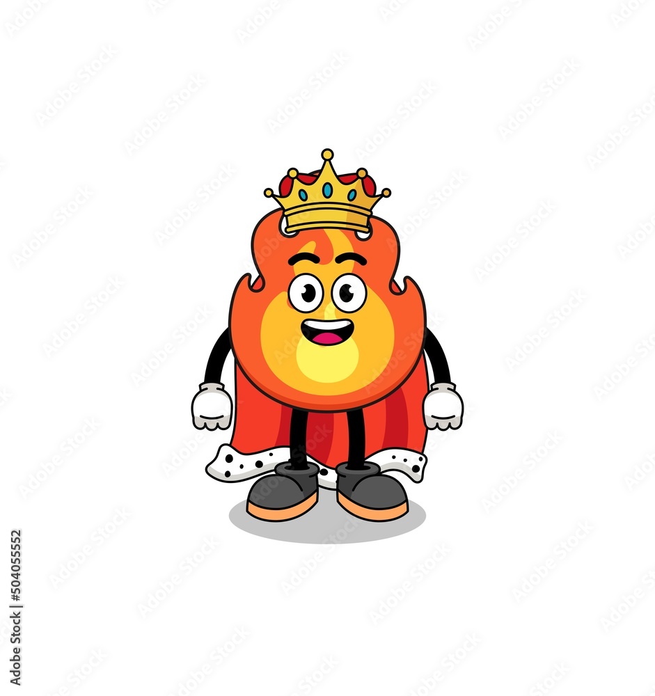 Mascot Illustration of fire king Mascot Illustration of fire king