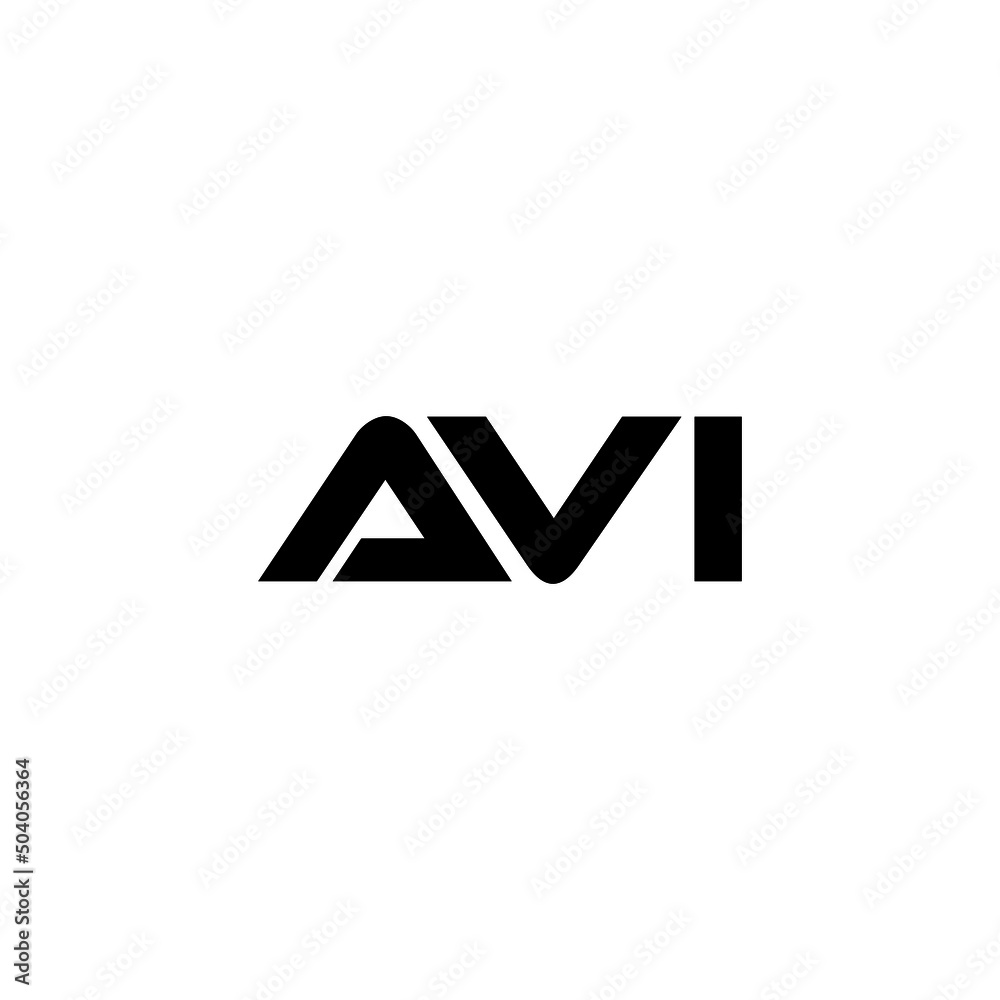 AVI letter logo design with white background in illustrator, vector logo modern alphabet font overlap style. calligraphy designs for logo, Poster, Invitation, etc.