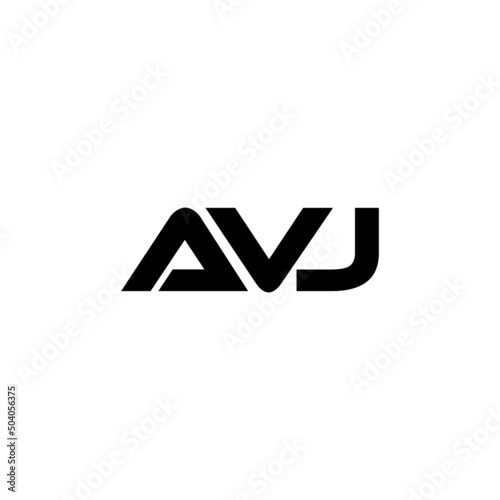 AVJ letter logo design with white background in illustrator, vector logo modern alphabet font overlap style. calligraphy designs for logo, Poster, Invitation, etc.