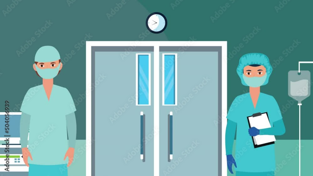 surgeons doctors couple characters animation surgeons doctors couple characters animation