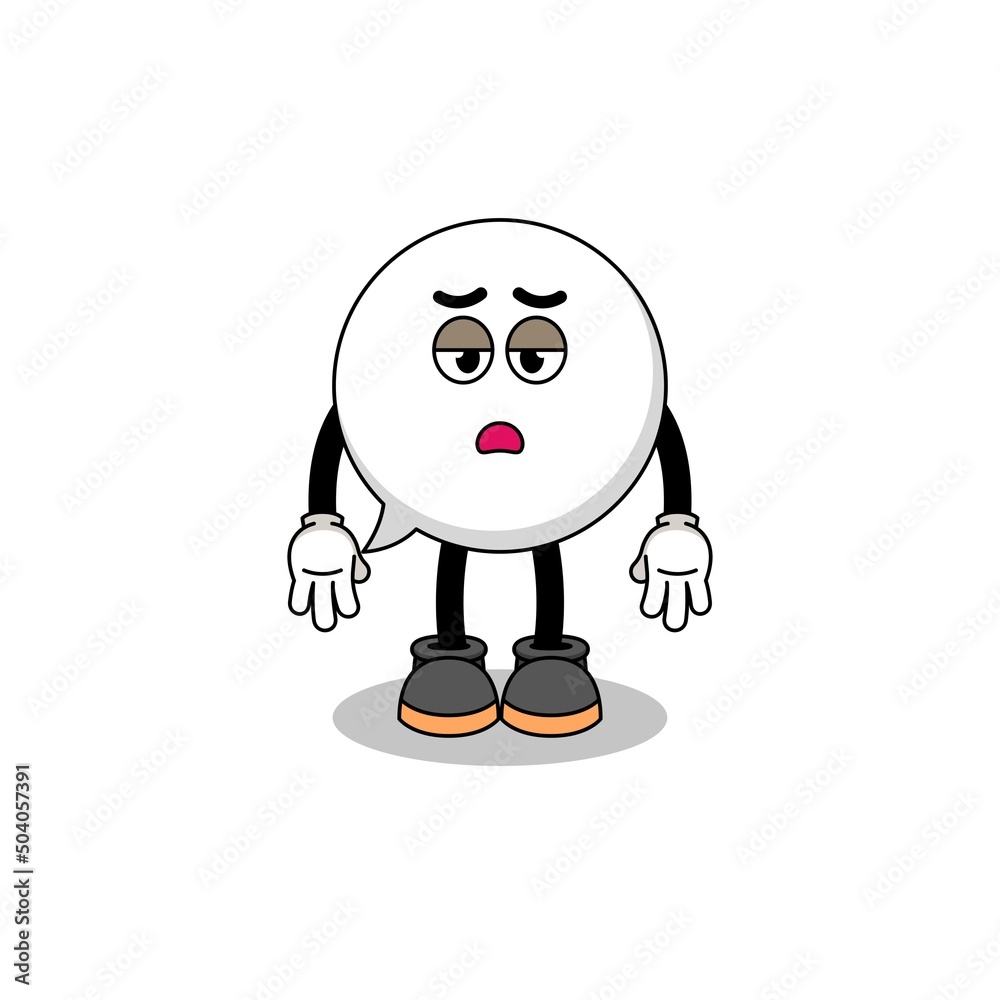 speech bubble cartoon with fatigue gesture speech bubble cartoon with fatigue gesture