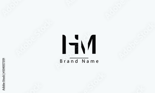 HM abstract vector logo monogram template