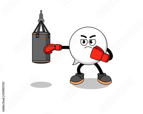 Illustration of speech bubble boxer