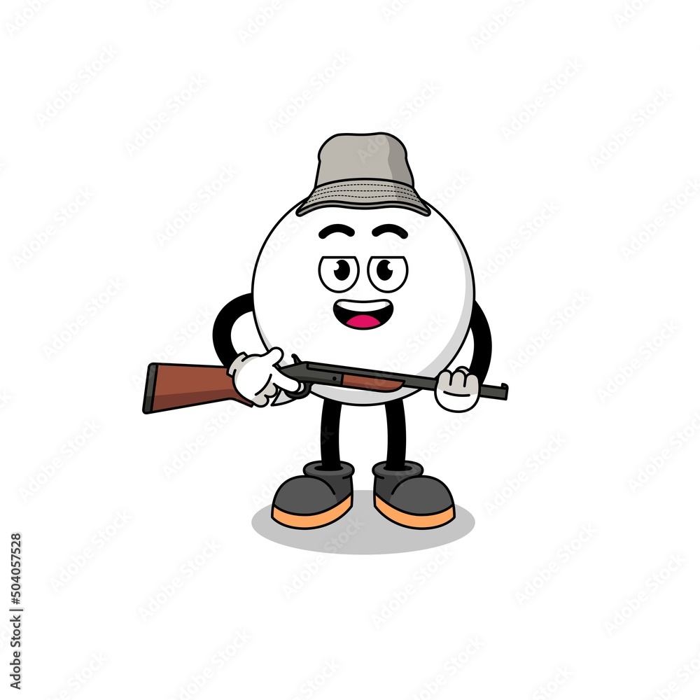 Cartoon Illustration of speech bubble hunter Cartoon Illustration of speech bubble hunter