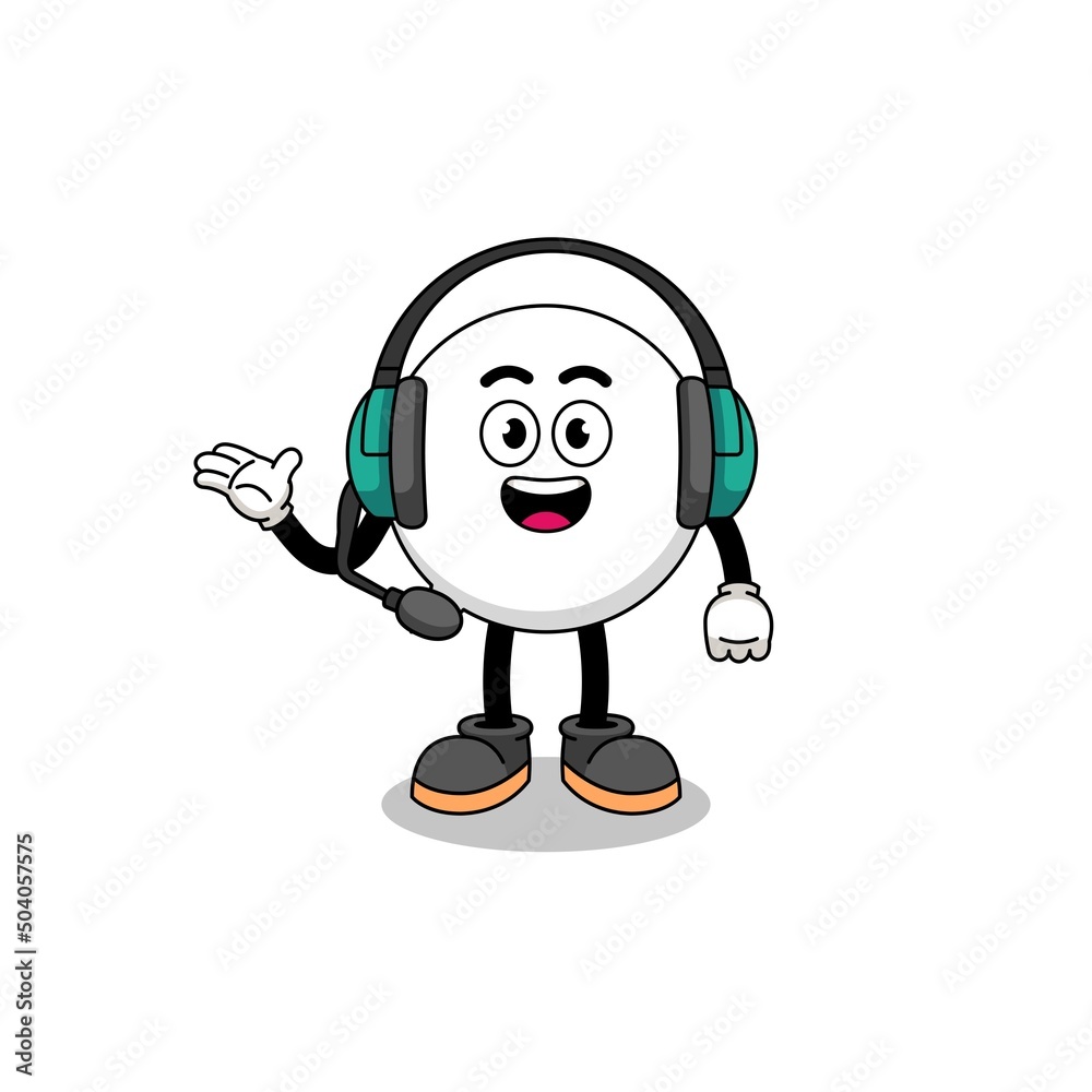 Mascot Illustration of speech bubble as a customer services Mascot Illustration of speech bubble as a customer services