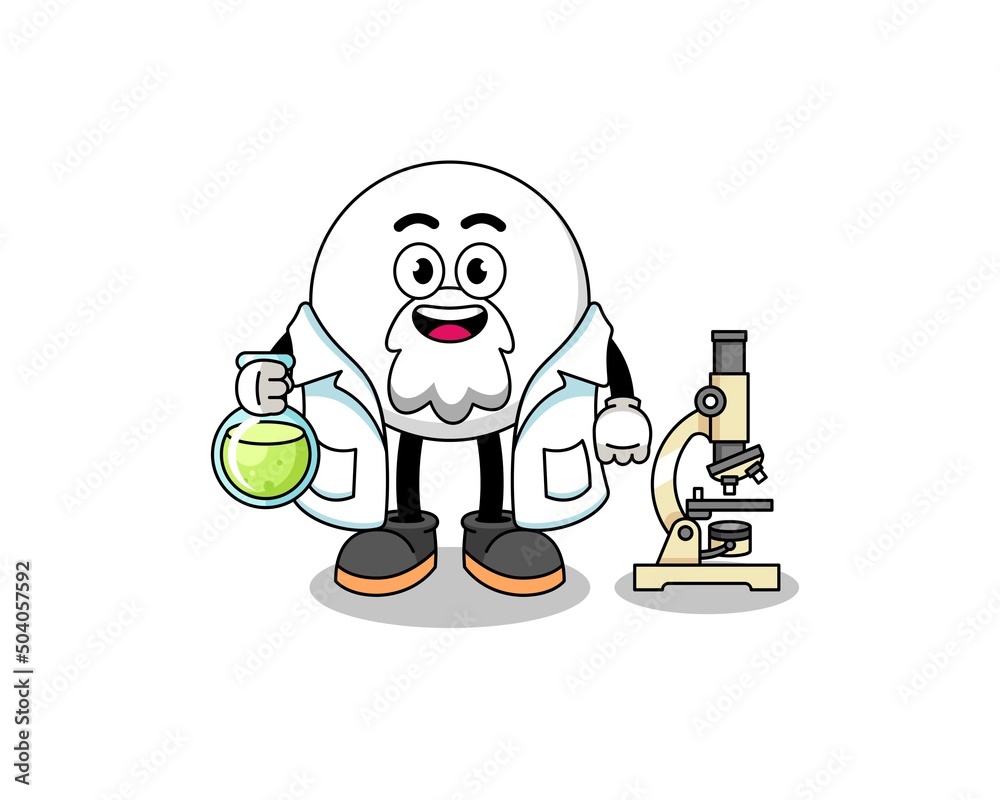 Mascot of speech bubble as a scientist Mascot of speech bubble as a scientist