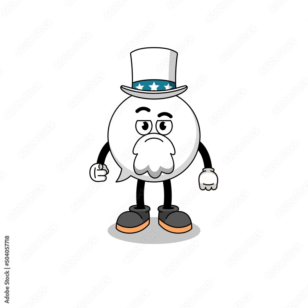 Illustration of speech bubble cartoon with i want you gesture Illustration of speech bubble cartoon with i want you gesture