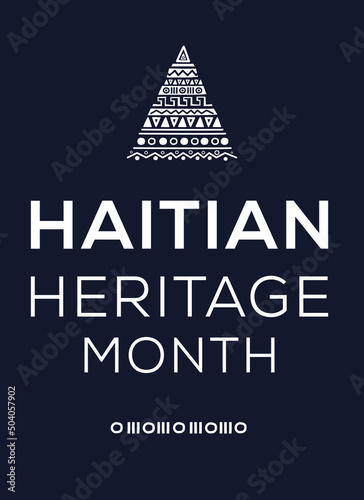 Obraz na plátně Haitian Heritage Month, held on May.