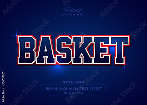 BASKET VECTOR TEXT STYLE EFFECT