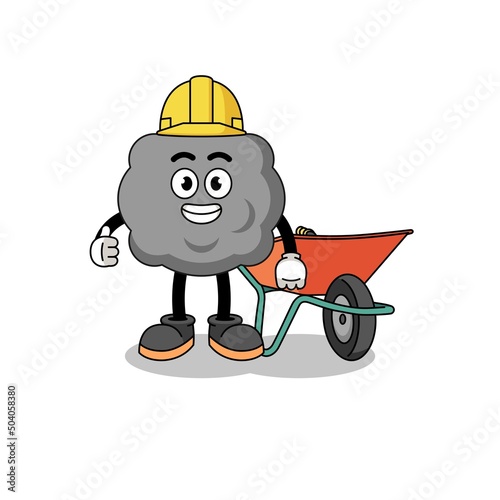 dark cloud cartoon as a contractor