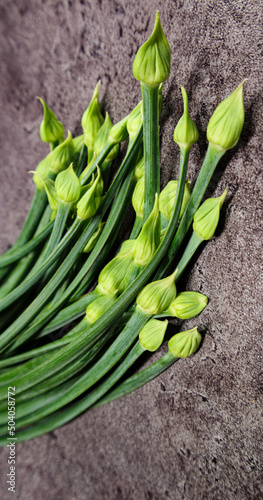 fresh and healthy food : leek flower